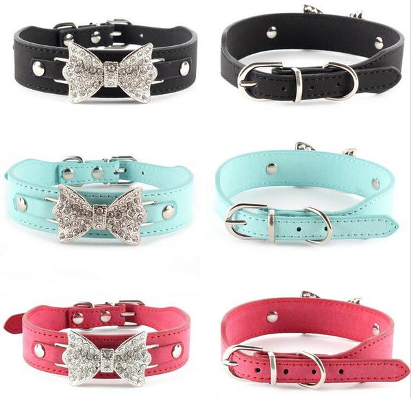 Collare per cani Bling Personalizzato Pet Dog Collars con fibbia Cucciolo di cucciolo Collana con strass Lettere Charms G1015