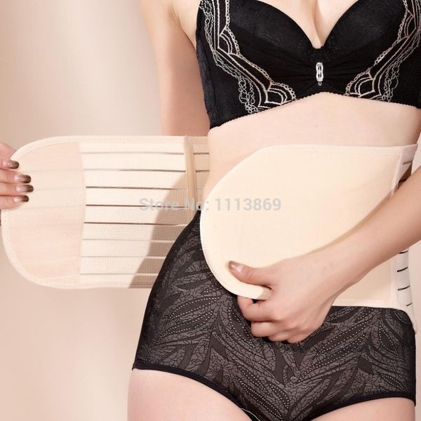 

wholesale- olso knitting postpartum belly band weight loss body wrap tummy wrap corset girdle postpartum body shaper belly belt girdles, Black;white