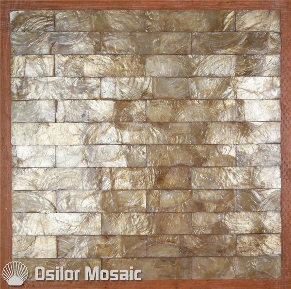 2019 Brick Pattern Golden Color 100 Capiz Shell Mother Of Pearl Mosaic Tile For Living Room Wall Tiles Cs01 From Osilorshell 201 01 Dhgate Com