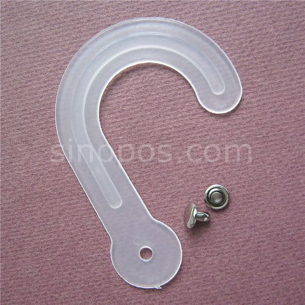 

wholesale- big plastic header hooks 84mm with rivets, fabric leather swatch sample head hanger giant hanging j-hook, secured display hooks