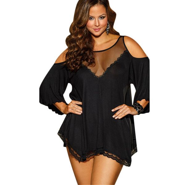 

wholesale- big size nightwear plus size women lingerie large code underwear princess high-grade erotic lingerie, Black;red