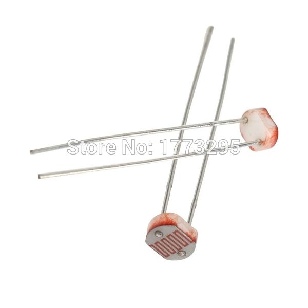 

wholesale-wholesale 20pcs/lot 5528 light dependent resistor ldr presistor gl5528 for arduino diy &drop shipping