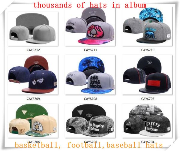 

новый snapback шляпы cap cayler сыновья snap back бейсбол футбол баскетбол пользовательские шапки регулируемый размер груза падения выберите, Blue;gray