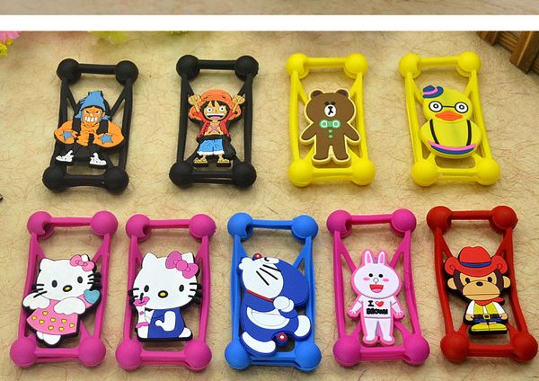 

universal 3D cartoon silicone case soft cases for iphone 7 plus samsung LG 3.5"-5.5"Mobile phone