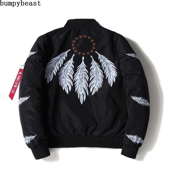 

wholesale- spring thin jacket feathers embroidery ma1 jackets coat usa size xs-xl, Black;brown