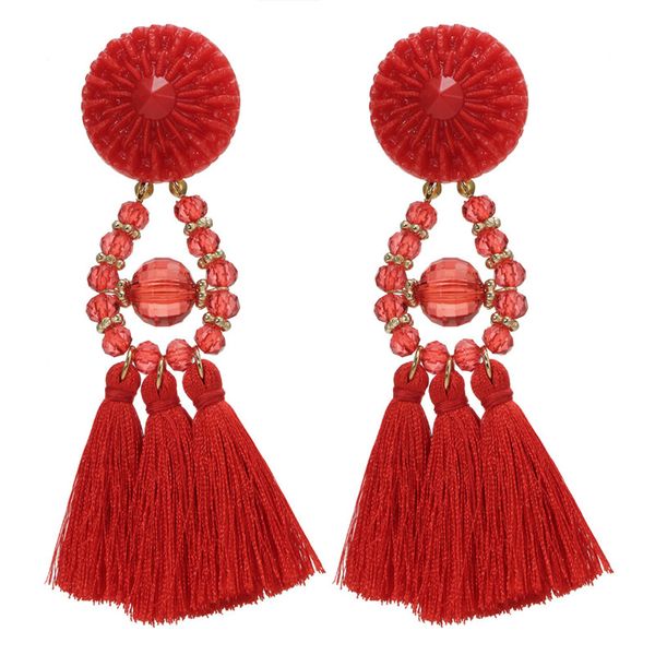 

new ethnic vintage long dangle fringe earrings boho jewelry statement tassel drop earrings for women gifts hz, Silver