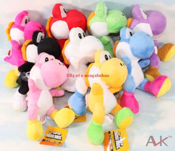 

New ale 9pc lot uper mario bro running yo hi tuffed plu h toy figure doll 8 quot et