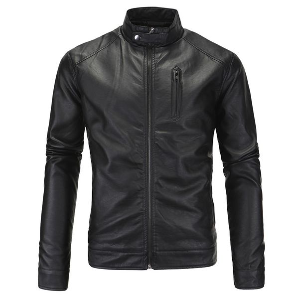 

wholesale- 2017 classic style motorcycling pu leather jackets men slim male motor jacket men's clothes chupas de cuero hombre, Black;brown