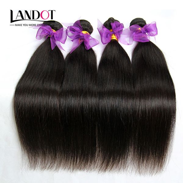 Peruano Virgem Grau Cabelo Reto 8A Malaio Indiano Mongol Brasileiro Remy Virgem Do Cabelo Humano Weave 3/4/5 Bundles Lote Natural Macio Completo