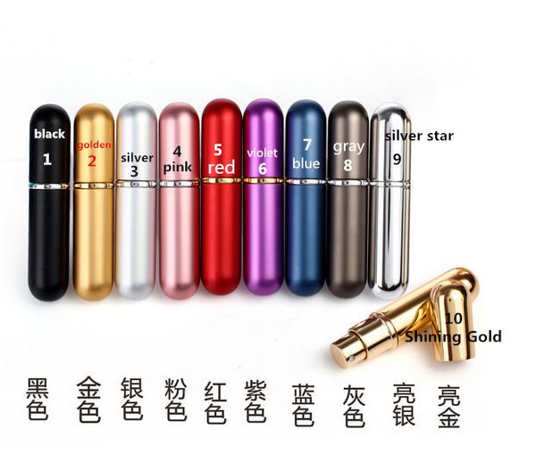 

fashion aluminium portable small 6ml refillable perfume atomizer spray bottles for outdoor