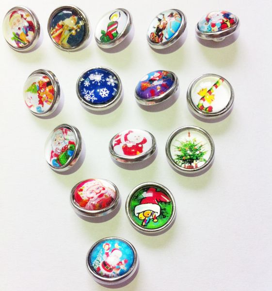 

50 шт. / Лот смешивать цвета мода стеклянный купол нуса куски рождество металл имби