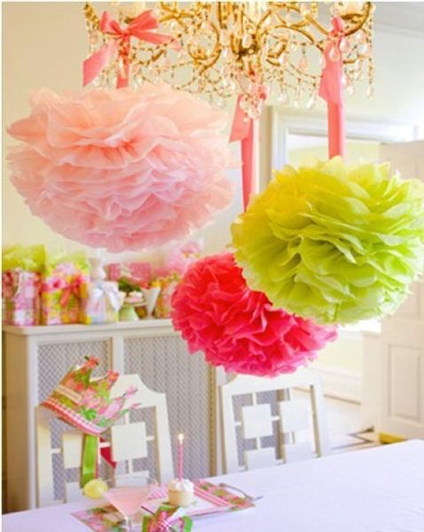 

party decoration 10pcs wedding party's xmas home outdoor decor tissue paper pom poms flower balls wedding paper flower ball origami pro