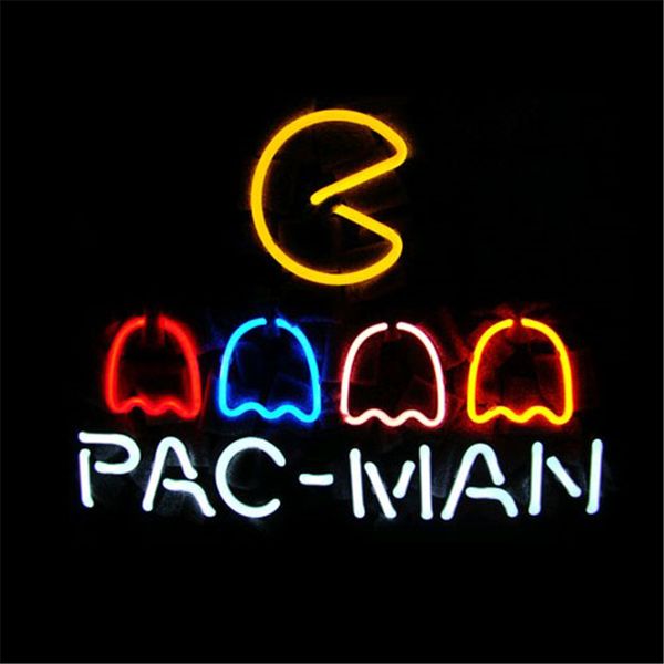 2019 17 14 Inches Glass Pac Man Diy Led Neon Sign Flex Rope Light