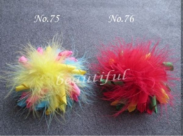 

wholesale-feather corker girl boutique 20pc set 3.5" grosgrain ribbon korker hair bow clips, Silver