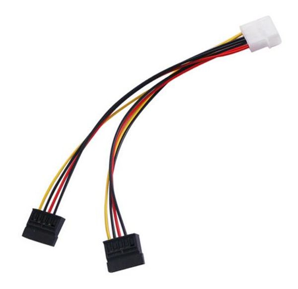 

serial ata sata 4-контактный разъем ide molex до 2 из 15-контактный кабель адаптера питания hdd горячий во всем мире