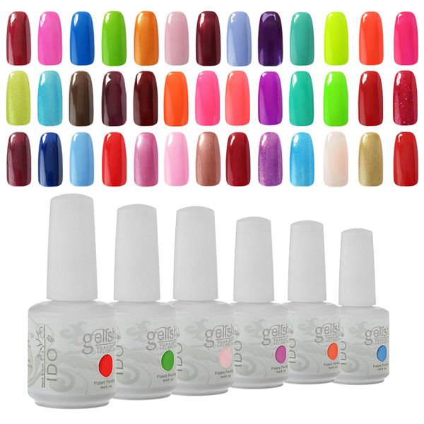 

ido gelish soak off gel ногтей 220 цвет gel primer top coat косметический набор 24 шт / лот, Red;pink