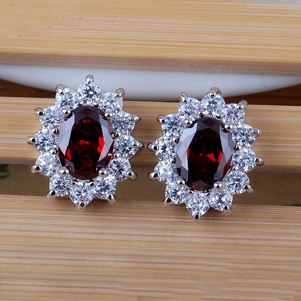 

Новые поступления ювелирных изделий 18K белое золото покрыло красный рубин камень