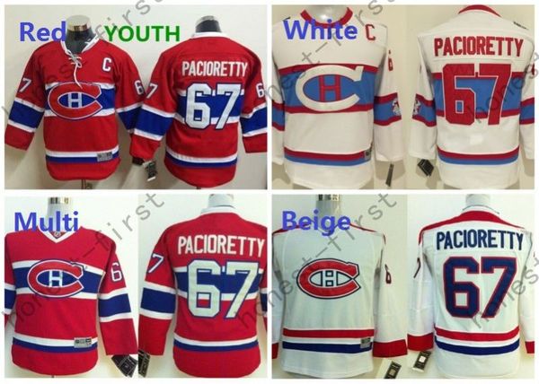 

2016 New Style Youth Jersey 67 Max Pacioretty Kids Hockey Jersey With C Patch Lace High Quality Free Shipping