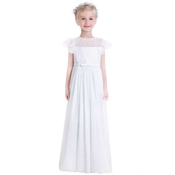 Chiffon Blumenmädchen Kleider Kinder Sommerkleidung Kleidung erste Kommunion Kleider für Mädchen