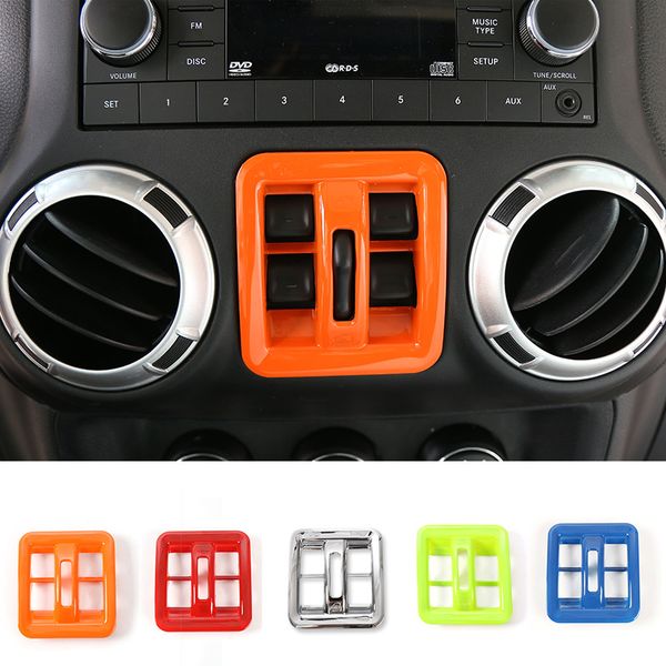 Window Switch Button Frame Cover Trim High Quality New Arrival Car Interior Accessories Fit For Jeep Wrangler 2011 2017 Interior Car Decor Interior