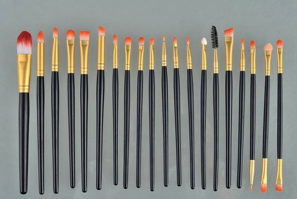 20 pièces ensemble 4 couleurs pinceaux de maquillage ensemble fard à paupières Eyeliner pinceau à lèvres outil marque pinceaux de maquillage pincel maquiagem avec DHL gratuit