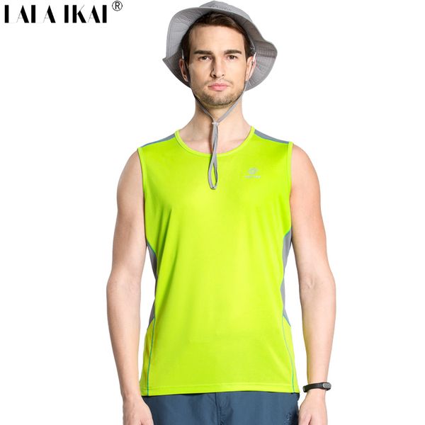 

wholesale-men quick dry vest outdoor sports hiking t-shirt men breathable sleeveless t-shirt men brand summer fishing t-shirt hmd0229-2, Gray;blue