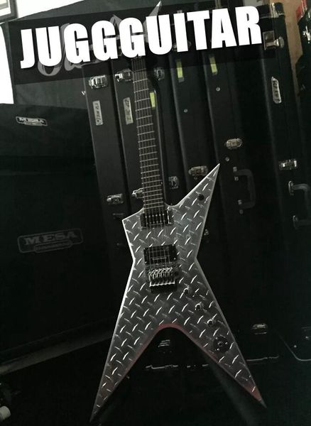 Dim 3 EUA Placa de diamante Diamond Dimplace Dimbag Darrell Electric Guitar Floyd Rose Tremolo, Hardware Chrome