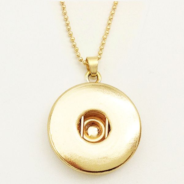 

snap button jewelry rose gold pendant necklace js102(fit 18mm snap) diy party dress jewelry chiristmas, Silver