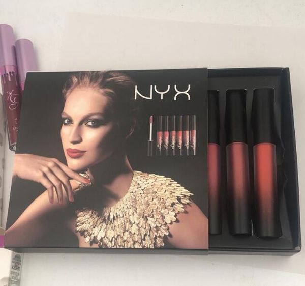 

new nyx 6 colors liquid matte lip cream lipstick set nyx charming long-lasting waterproof lip gloss makeup lipgloss