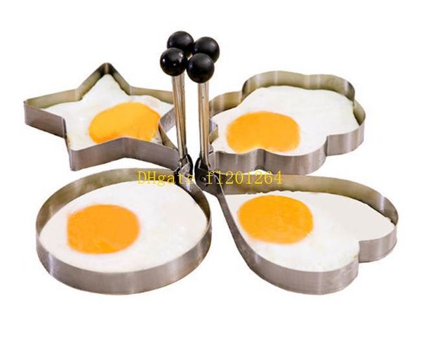 500 pçs / lote Transporte Rápido DIY ovo de Aço Inoxidável molde Cook Egg Egg ferramentas ferramentas de cozinha ferramentas de cozinha