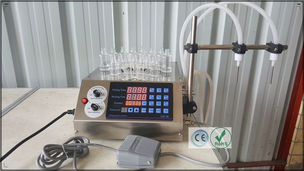 

Ce roh digital water filling macine with 2 head liquid filler for olvent perfume edible oil gzl 50 peri taltic pump filling machine