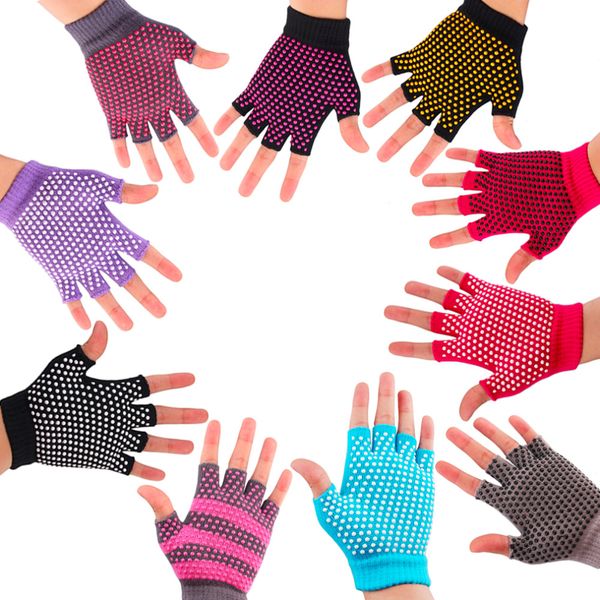 

wholesale-best seller breathable sweat-absorbent yoga fingerless non-slip exercise grip gloves new arrival, Blue;gray