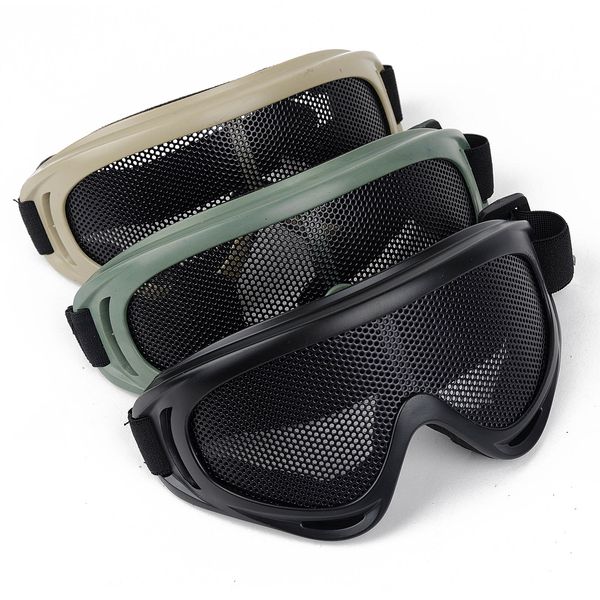 Jagd Airsoft Taktische Augen Schutz Metall Mesh Pinhole Brille Goggle