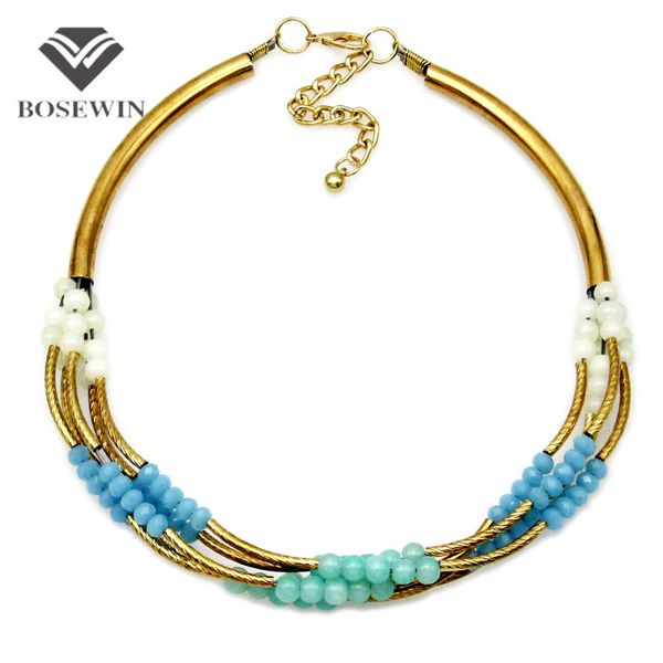 

fashion Women Zinc Alloy Torques Accessories Fashion Collar Chokers Necklace Cluster Crystal Beads Statement Necklaces & Pendants