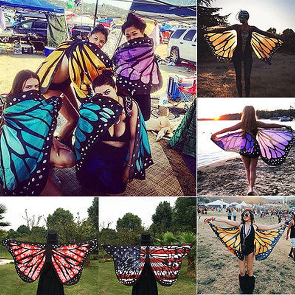 

wholesale- 2017 pareo beach cover up butterfly wing cape bikini cover up swimwear women robe de plage beach bathing suit cover up, Blue;gray