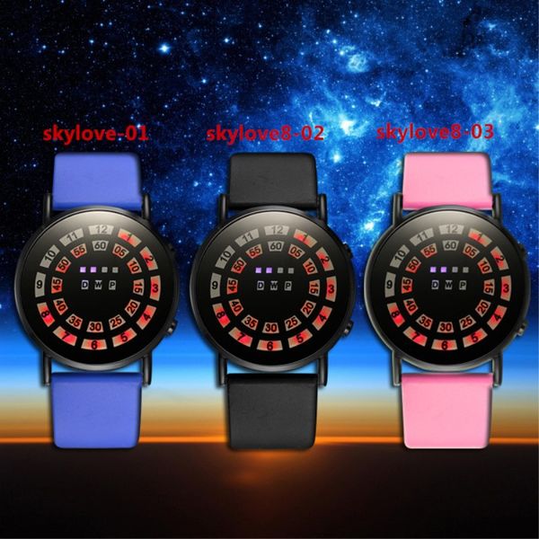 

ультра-тонкий ультра-прохладный led шарикового типа цифровых часов мода творческих конфеты цвет студент пар мужчины / женщины вообще силикон, Slivery;brown