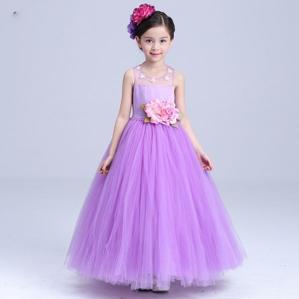 

pageant dresses for girls children teen girl national glitz pageant wedding party lilac dress size 5 6 7 tutu costumes evening dress skirt, White;blue