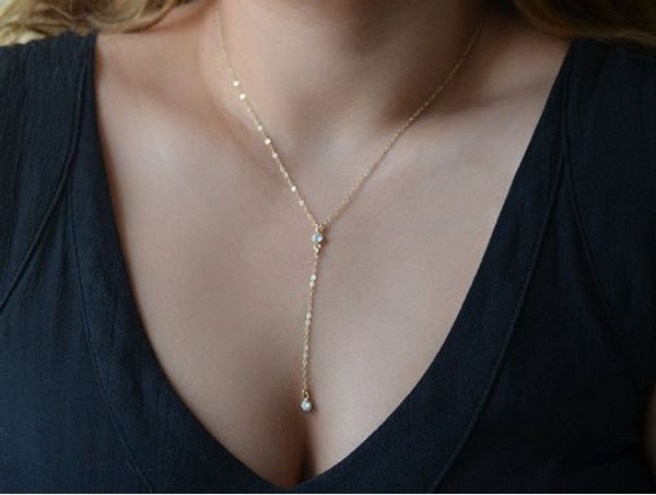 

cz pendant choker necklaces 18k gold silver tone womens fashion necklaces simple collar necklaces jewelry gifts, Golden;silver