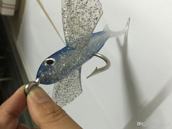

1pcs of glittering swordfish angling curls trolling tuna mackerel big game soft sea fishing lure artificial bait pesca tackle hooks