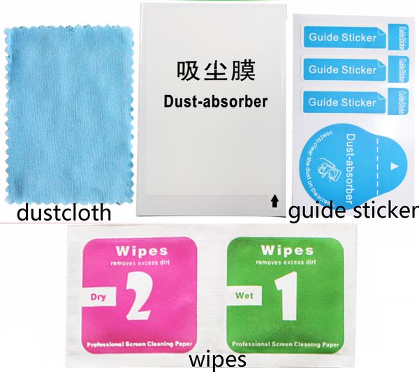 Roupas de limpeza Molhado e Seco 2 em 1 de Wipes Dust-Absorber Guia Guia para Celular LCD Protetor de Tela de Vidro Temperado de Álcool de Limpeza