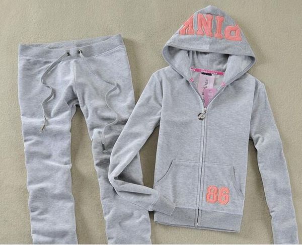 

track suit women girl spring spring new velvet sports suit, Black