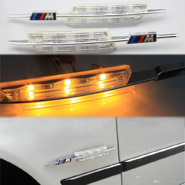

2017 новый M Perfomance Кристалл черный объектив сигнала поворота света LED боковой маркер повороты лампы для BMW E60 E61 E81 E82 E87 E88 E90 E91 E92 E93