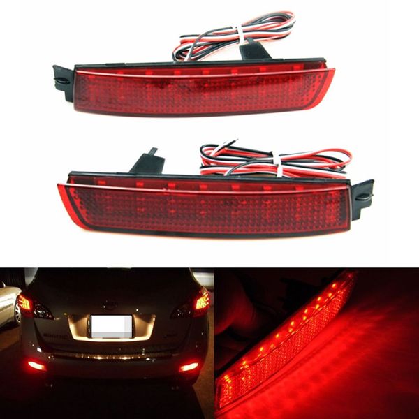 

2x LED Red Rear Bumper Reflector Light Fog Parking Brake Tail Lamp for Nissan Juke Murano Sentra Quest Infiniti FX35 FX37 FX50