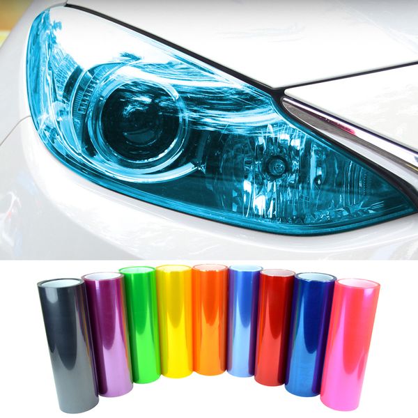 

car styling 13 colors 12"x40" 30cmx100cm auto car light headlight taillight tint styling waterproof vinyl film sticker