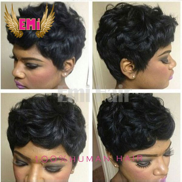 7a Hot Charming Tight Curly Short Bob Cut Wigs With Baby Hair