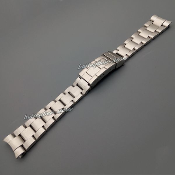 

20mm new silver brushed stainless steel curved end watch band strap bracelets for rol/sub vintage watch, Black;brown