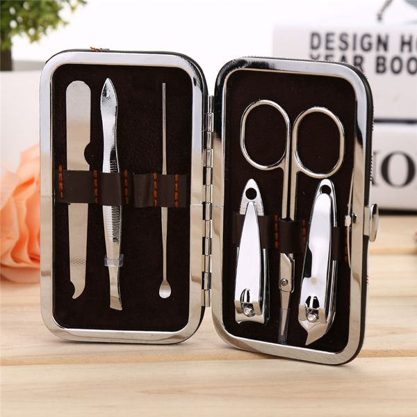 

wholesale- new 6pcs/set nail art care tool manicure pedicure set nail clipper kit make up beauty accessories nail tools 2915