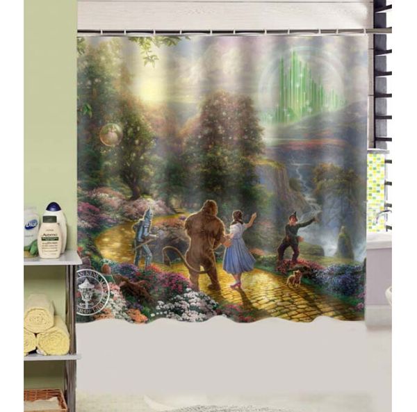 2019 Thomas Kinkade Wizard Of Oz Design Shower Curtain Size 180 X