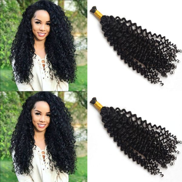 Big Kinky Curly Human Braiding Hair Bulk No Weft Crochet Braids