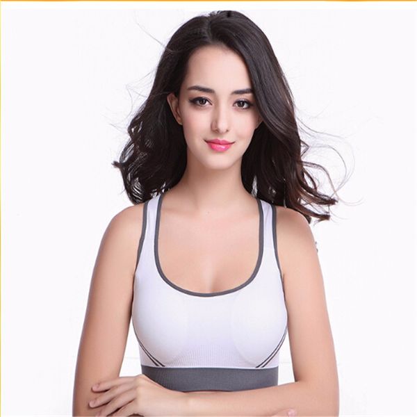 

super promotionprofessional women sports bra stretch athletic brassiere push up bras tank seamless padded running, Red;black